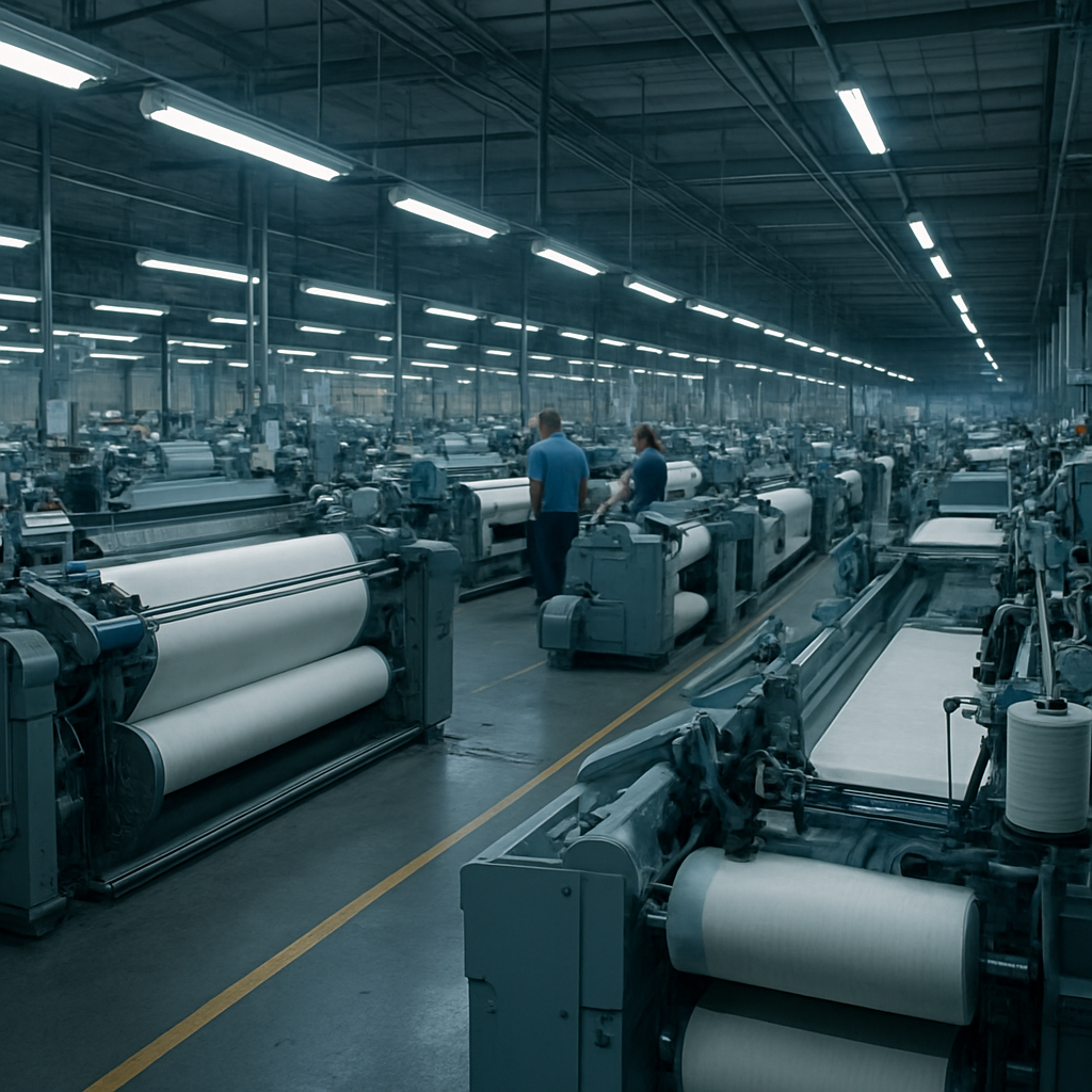 Hanyuan textile factory weaving floor
